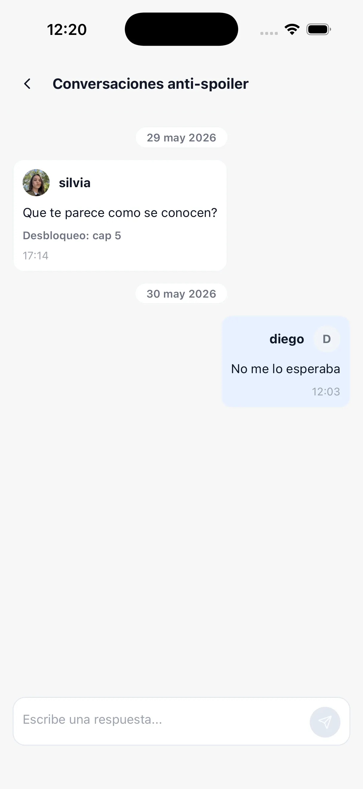 Hilo de mensajes